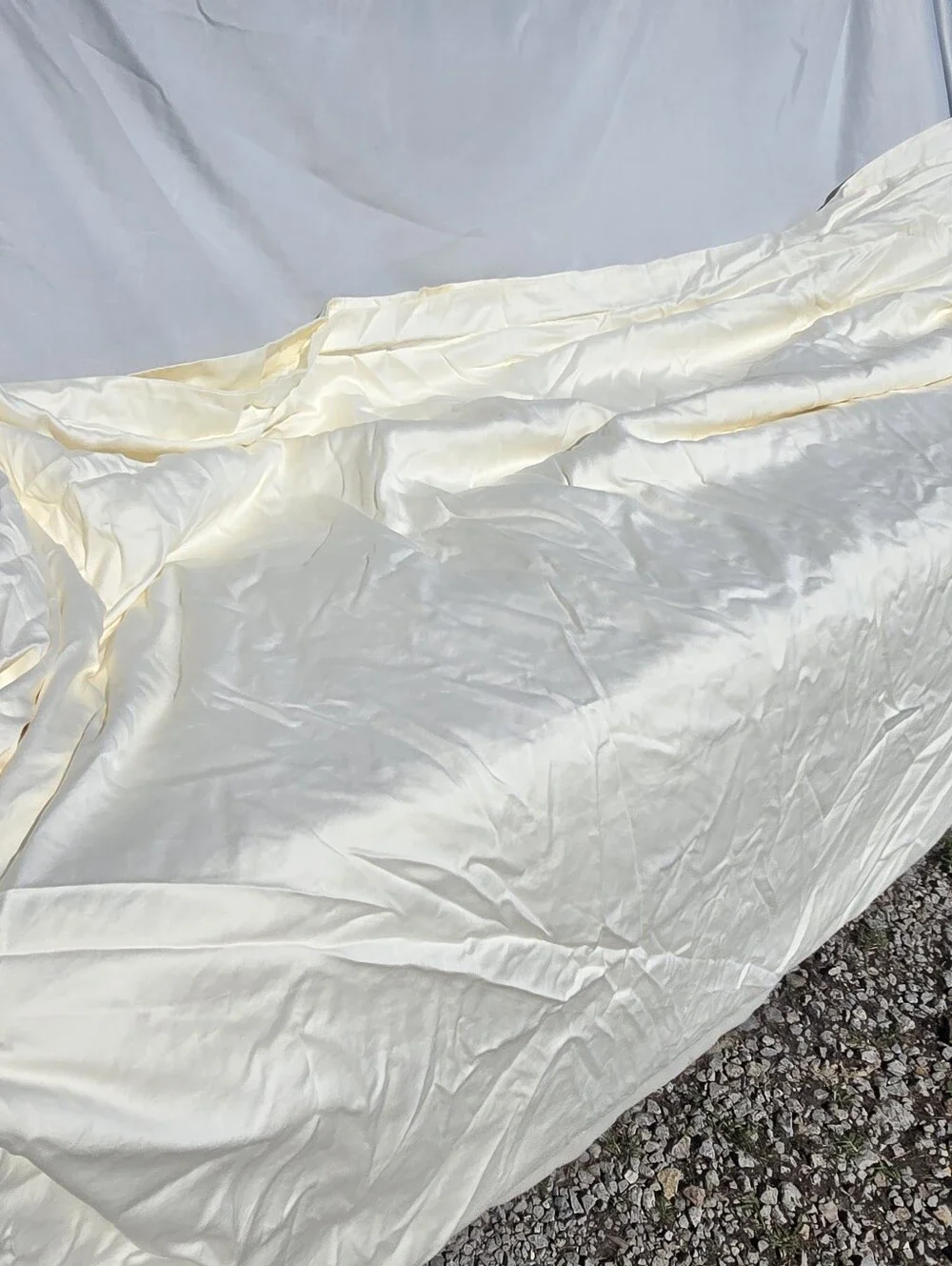 Quince FULL / QUEEN Ivory Giza Cotton Sateen Duvet Cover ONLY 100% Cotton